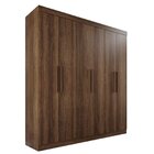 Guarda-roupa 6 Portas 4 Gavetas Paris Espresso Móveis Imbuia
