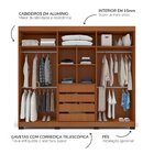 Guarda Roupa 6 Portas 4 Gavetas Porto Freijó/azul