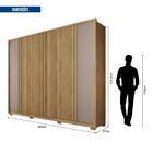 Guarda Roupa 6 Portas 4 Gavetas Suburban Ripado Espresso Móve