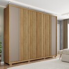 Guarda Roupa 6 Portas 4 Gavetas Suburban Ripado Espresso Móve