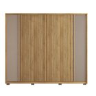 Guarda Roupa 6 Portas 4 Gavetas Suburban Ripado Espresso Móve