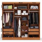 Guarda Roupa 6 Portas 4 Gavetas Supreme Freijó/off White