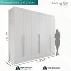 Guarda Roupa 6 Portas 4 Gavetas Uberaba Valverde Branco
