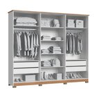 Guarda Roupa 6 Portas 4 Gavetas Zeus 100% Mdf Branco Line