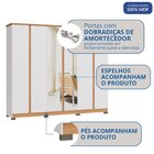 Guarda Roupa 6 Portas 4 Gavetas Zeus Com Espelho 100% Mdf Bra