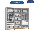 Guarda Roupa 6 Portas 4 Gavetas Zeus Com Espelho 100% Mdf Bra