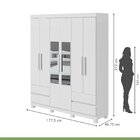 Guarda-roupa 6 Portas 4 Gavetas Zeus Com Espelho E Com Pés Br