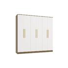 Guarda-roupa 6 Portas 4 Gvt Kappesberg Adapt Nogueira/branco