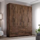 Guarda Roupa 6 Portas 5 Gavetas 1 Basculante 100% Mdf Porto P