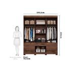 Guarda Roupa 6 Portas 5 Gavetas 1 Basculante 100% Mdf Porto P