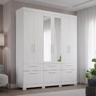 Guarda Roupa 6 Portas 5 Gavetas 1 Basculante Com Espelho 100%