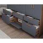 Guarda Roupa 6 Portas 5 Gavetas 1 Basculante Com Espelho 100%