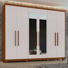Guarda-roupa 6 Portas 5 Gavetas Áries Com Espelho E Com Pés