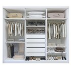 Guarda-roupa 6 Portas 5 Gavetas Com Espelho Áries Branco