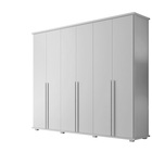 Guarda-roupa 6 Portas 5 Gavetas Estrela Branco – Rv Móveis