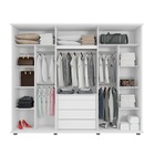 Guarda-roupa 6 Portas 5 Gavetas Estrela Branco – Rv Móveis