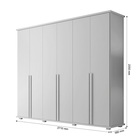Guarda-roupa 6 Portas 5 Gavetas Estrela Branco – Rv Móveis