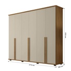 Guarda-roupa 6 Portas 5 Gavetas Estrela Cinamomo/off White –