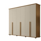 Guarda-roupa 6 Portas 5 Gavetas Estrela Cinamomo/off White –