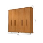 Guarda Roupa 6 Portas 6 Gavetas 100% Mdf  Pratic  Freijó