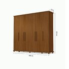 Guarda Roupa 6 Portas 6 Gavetas 100% Mdf  Pratic  Nogueira