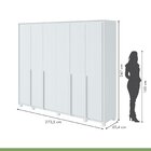Guarda-roupa 6 Portas 6 Gavetas 100% Mdf Com Pés Imperatore