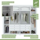 Guarda-roupa 6 Portas 6 Gavetas 100% Mdf Com Pés Imperatore