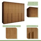 Guarda-roupa 6 Portas 6 Gavetas 100% Mdf Detroid