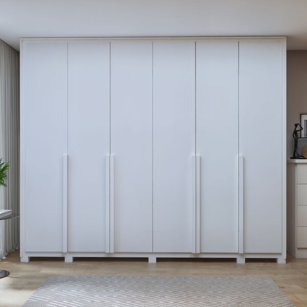 Guarda-roupa 6 Portas 6 Gavetas 100% Mdf Detroid Com Pés