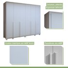 Guarda-roupa 6 Portas 6 Gavetas 100% Mdf Detroid Com Pés