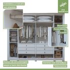 Guarda-roupa 6 Portas 6 Gavetas 100% Mdf Detroid Com Pés