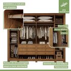 Guarda-roupa 6 Portas 6 Gavetas 100% Mdf Detroid Com Pés
