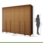 Guarda-roupa 6 Portas 6 Gavetas 100% Mdf Detroid Com Pés