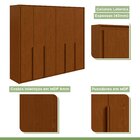 Guarda-roupa 6 Portas 6 Gavetas 100% Mdf Imperatore