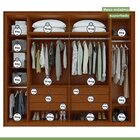 Guarda-roupa 6 Portas 6 Gavetas 100% Mdf Imperatore
