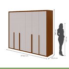 Guarda-roupa 6 Portas 6 Gavetas 100% Mdf Imperatore