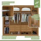 Guarda-roupa 6 Portas 6 Gavetas 100% Mdf Imperatore