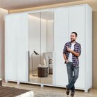 Guarda-roupa 6 Portas 6 Gavetas 100% Mdf Imperatore Com Espel