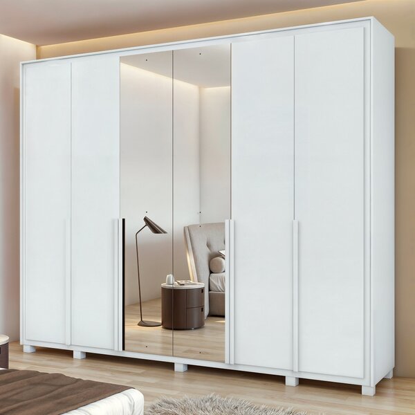 Guarda-roupa 6 Portas 6 Gavetas 100% Mdf Imperatore Com Espel