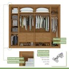 Guarda-roupa 6 Portas 6 Gavetas 100% Mdf Imperatore Com Espel