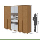 Guarda-roupa 6 Portas 6 Gavetas 100% Mdf Imperatore Com Espel