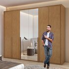 Guarda-roupa 6 Portas 6 Gavetas 100% Mdf Imperatore Com Espel