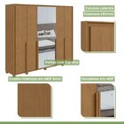Guarda-roupa 6 Portas 6 Gavetas 100% Mdf Imperatore Com Espel