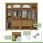 Guarda-roupa 6 Portas 6 Gavetas 100% Mdf Imperatore Com Espel