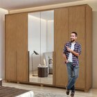 Guarda-roupa 6 Portas 6 Gavetas 100% Mdf Imperatore Com Espel