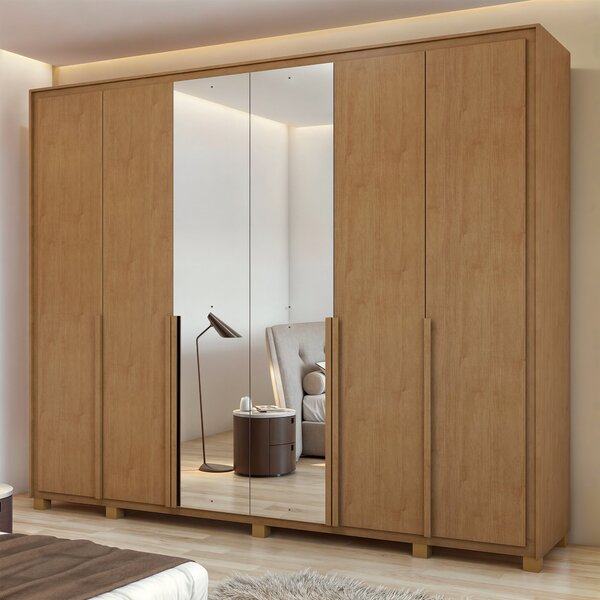 Guarda-roupa 6 Portas 6 Gavetas 100% Mdf Imperatore Com Espel