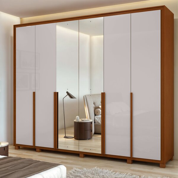 Guarda-roupa 6 Portas 6 Gavetas 100% Mdf Imperatore Com Espel