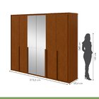 Guarda-roupa 6 Portas 6 Gavetas 100% Mdf Imperatore Com Espel