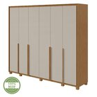 Guarda-roupa 6 Portas 6 Gavetas 100% Mdf Imperatore Com Pés
