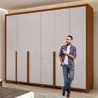 Guarda-roupa 6 Portas 6 Gavetas 100% Mdf Imperatore Com Pés